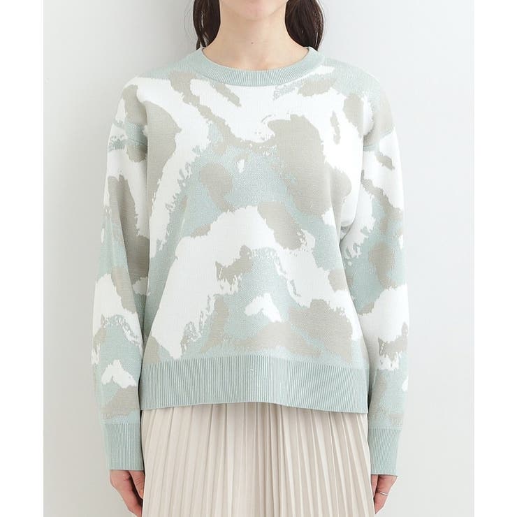 【洗濯機可/S-LL】1枚で華やかに ラメ入りニュアンス柄ニット | SHOO・LA・RUE | 詳細画像13 