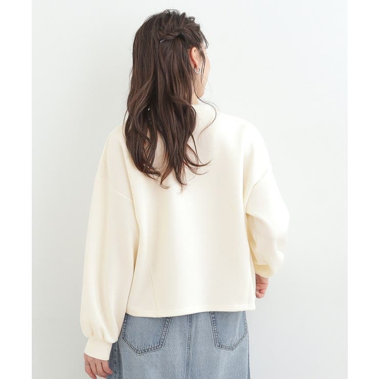 【S-LL】美しいシルエット お花ロープ刺繍ダンボールトップス | SHOO・LA・RUE | 詳細画像2 