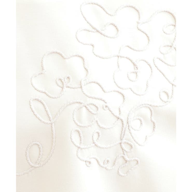 【S-LL】美しいシルエット お花ロープ刺繍ダンボールトップス | SHOO・LA・RUE | 詳細画像4 