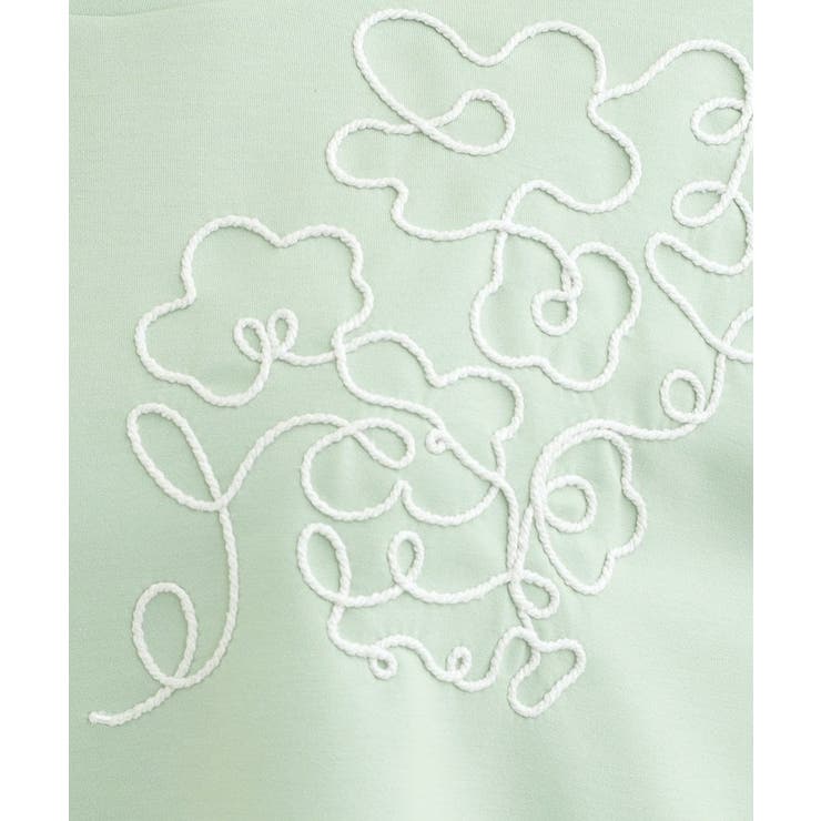 【S-LL】美しいシルエット お花ロープ刺繍ダンボールトップス | SHOO・LA・RUE | 詳細画像12 