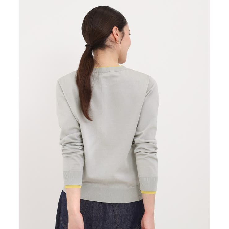 配色がコーデのアクセントに レイヤード風クルーカーディガン | SHOO・LA・RUE | 詳細画像6 