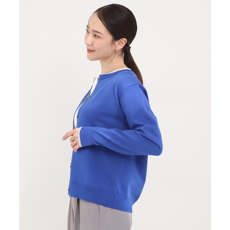 配色がコーデのアクセントに レイヤード風クルーカーディガン | SHOO・LA・RUE | 詳細画像10 