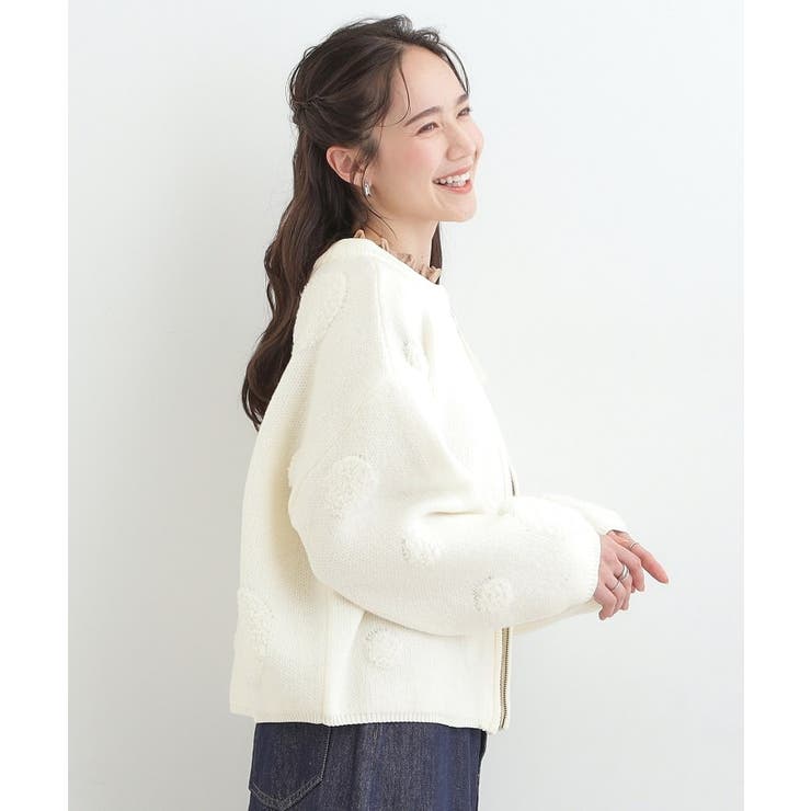 選べる4柄 ダブルZIPで着こなし色々 柄カーディガン | SHOO・LA・RUE | 詳細画像10 