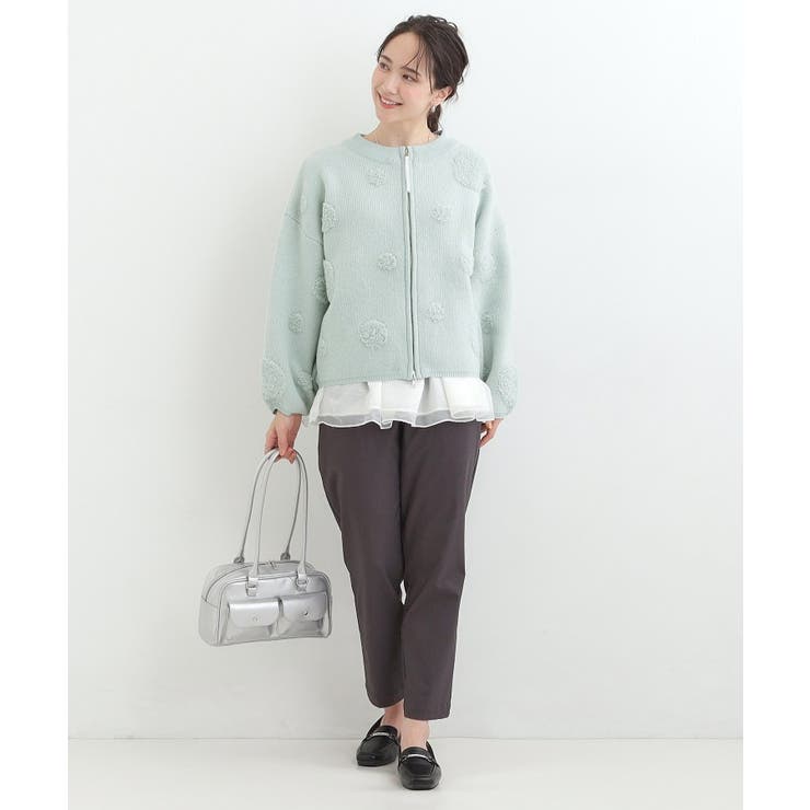 選べる4柄 ダブルZIPで着こなし色々 柄カーディガン | SHOO・LA・RUE | 詳細画像7 