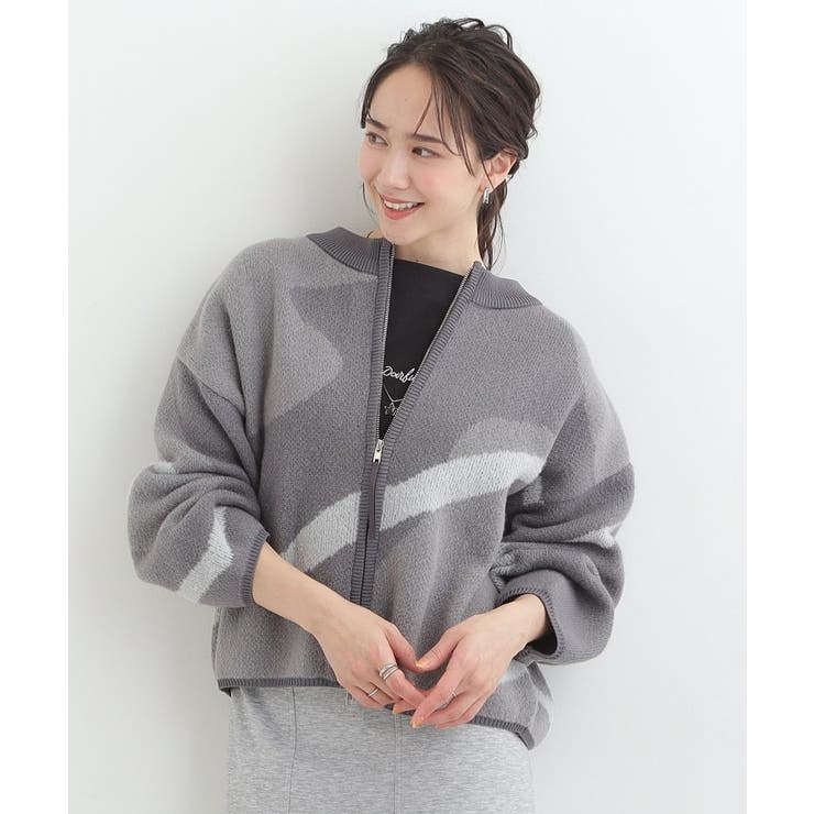 選べる4柄 ダブルZIPで着こなし色々 柄カーディガン | SHOO・LA・RUE | 詳細画像13 