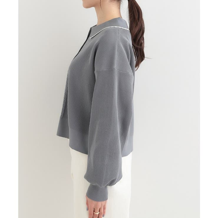 衿付きレース風カーディガン | SHOO・LA・RUE | 詳細画像14 