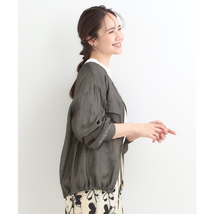 【S-LL】優しく透ける 柔らかシアーデニムブルゾン | SHOO・LA・RUE | 詳細画像3 