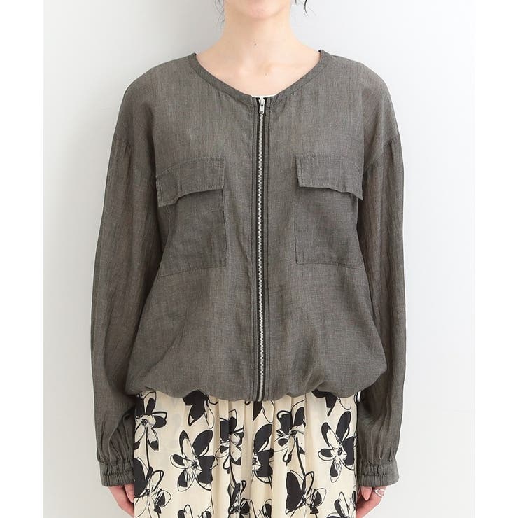 【S-LL】優しく透ける 柔らかシアーデニムブルゾン | SHOO・LA・RUE | 詳細画像14 