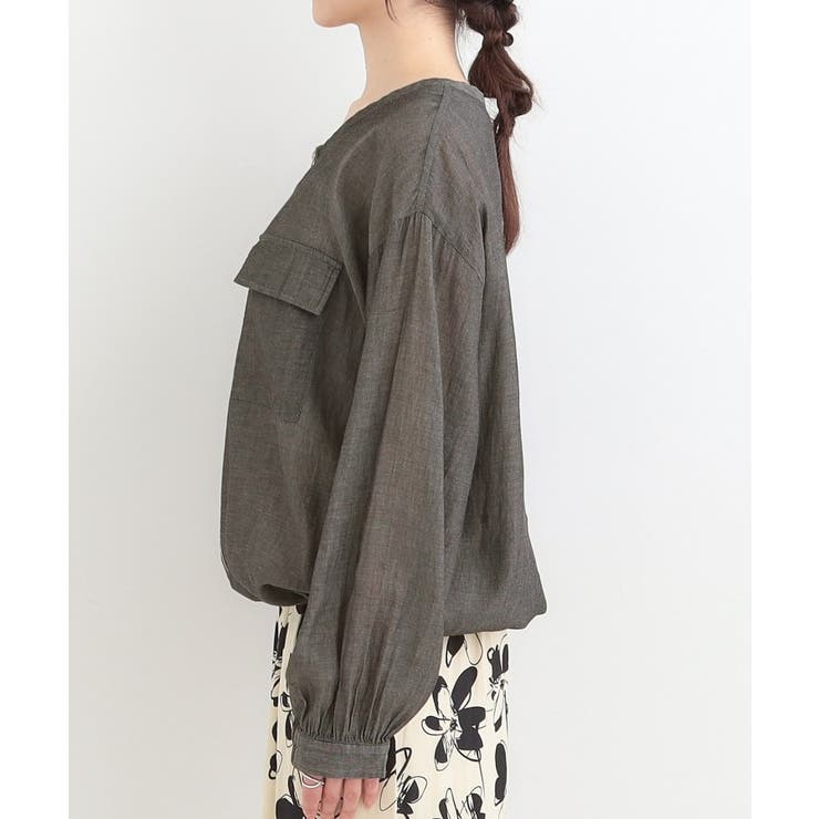 【S-LL】優しく透ける 柔らかシアーデニムブルゾン | SHOO・LA・RUE | 詳細画像15 