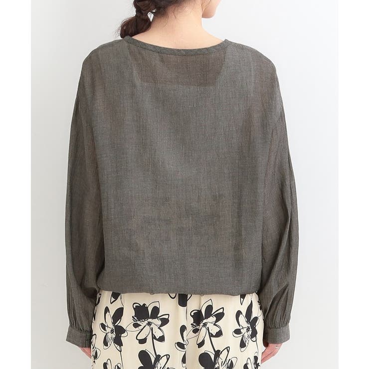 【S-LL】優しく透ける 柔らかシアーデニムブルゾン | SHOO・LA・RUE | 詳細画像16 