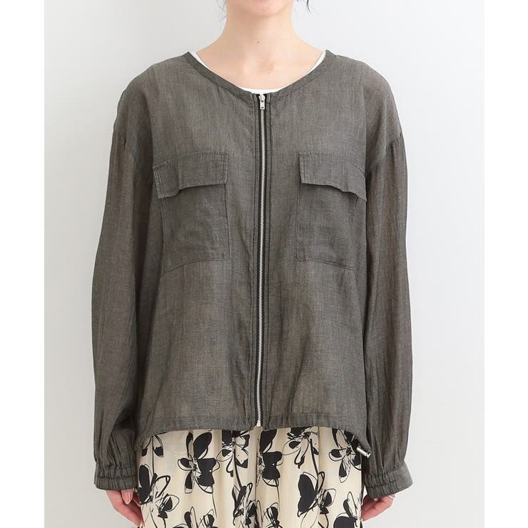 【S-LL】優しく透ける 柔らかシアーデニムブルゾン | SHOO・LA・RUE | 詳細画像23 