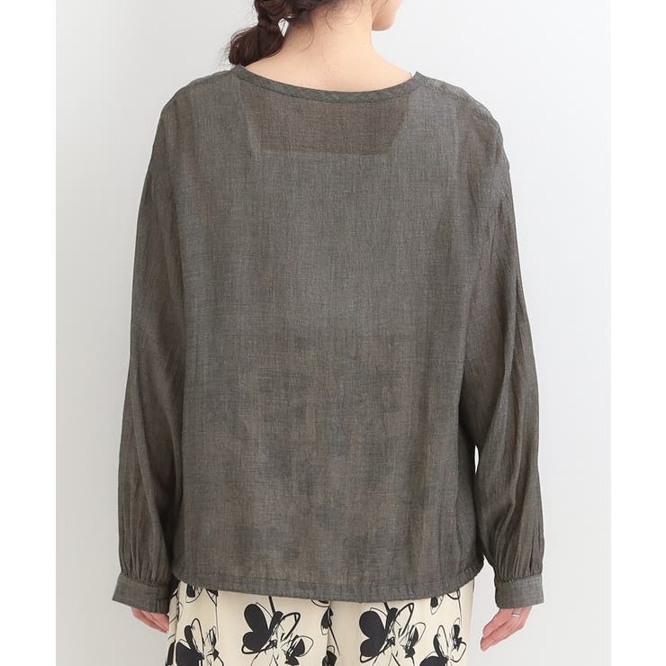 【S-LL】優しく透ける 柔らかシアーデニムブルゾン | SHOO・LA・RUE | 詳細画像25 