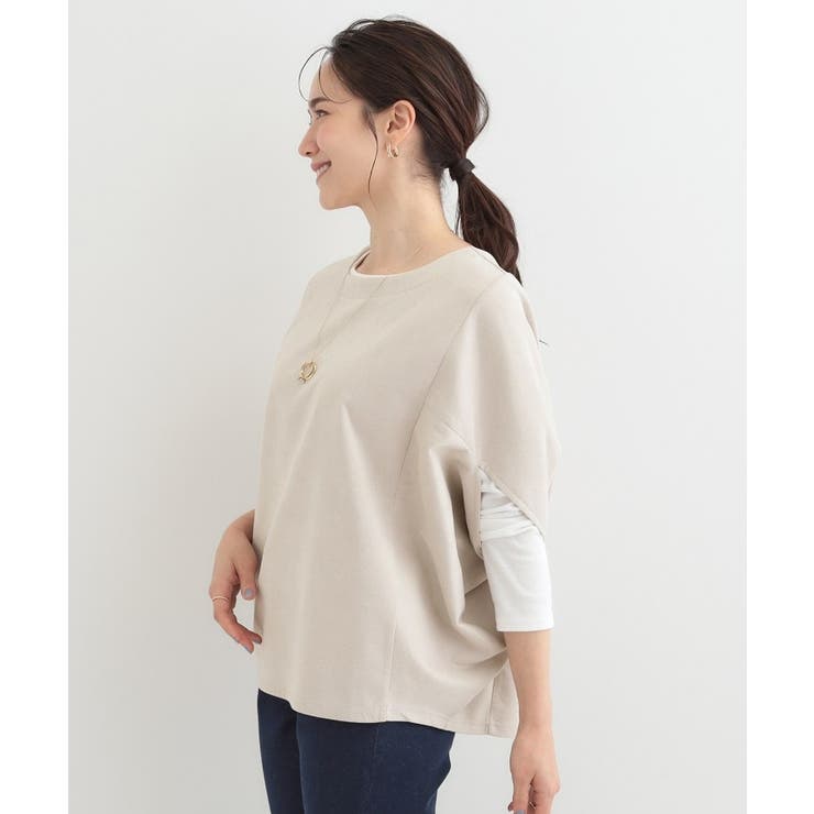 【2点セット】ポンチョ風スウェードトップス×ロンT | SHOO・LA・RUE | 詳細画像6 