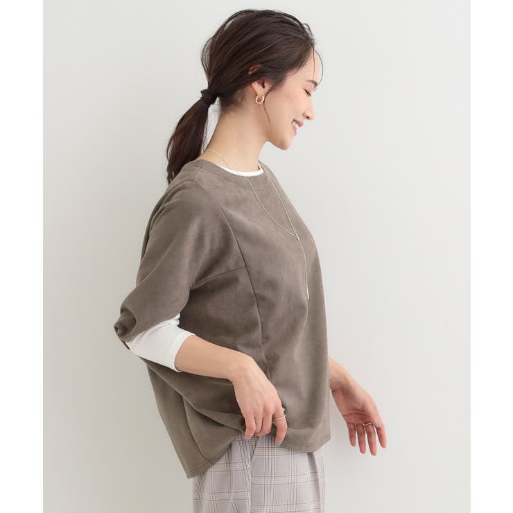 【2点セット】ポンチョ風スウェードトップス×ロンT | SHOO・LA・RUE | 詳細画像10 