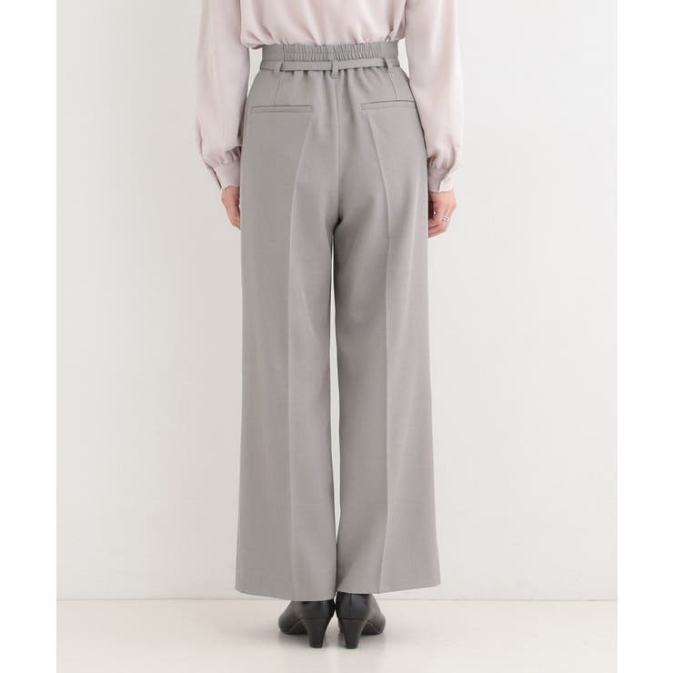 【セットアップ可/多機能】センタープレスできちんと見え ベルト付きワイドパンツ | SHOO・LA・RUE | 詳細画像15 