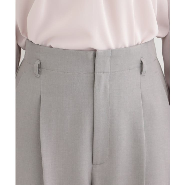 【セットアップ可/多機能】センタープレスできちんと見え ベルト付きワイドパンツ | SHOO・LA・RUE | 詳細画像17 