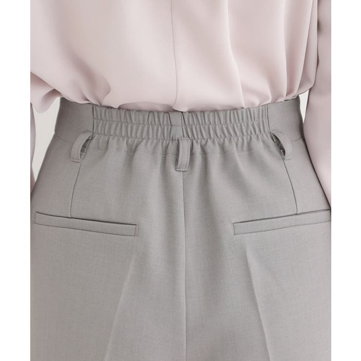 【セットアップ可/多機能】センタープレスできちんと見え ベルト付きワイドパンツ | SHOO・LA・RUE | 詳細画像18 