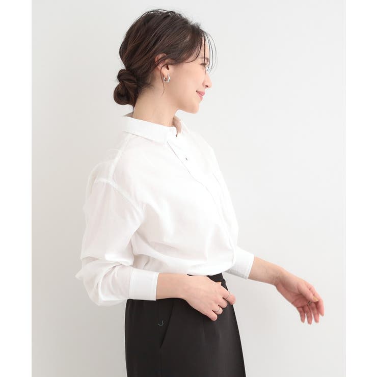 【選べる色・柄/S-LL】通年使える レギュラーカラーシャツ | SHOO・LA・RUE | 詳細画像2 