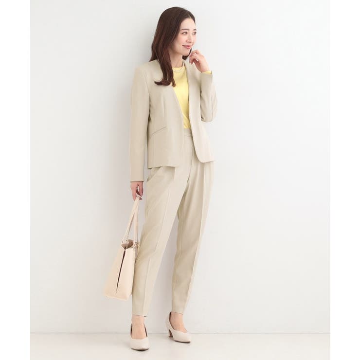 【セットアップ可/多機能/SS-3L】すっきりと好印象 カラーレスジャケット | SHOO・LA・RUE | 詳細画像7 