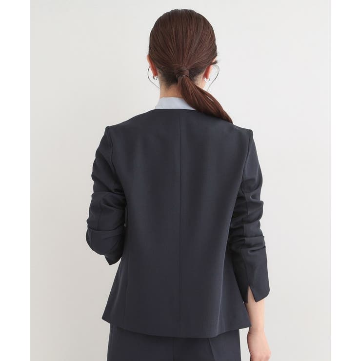 【セットアップ可/多機能/SS-3L】すっきりと好印象 カラーレスジャケット | SHOO・LA・RUE | 詳細画像10 