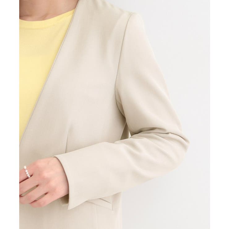 【セットアップ可/多機能/SS-3L】すっきりと好印象 カラーレスジャケット | SHOO・LA・RUE | 詳細画像17 