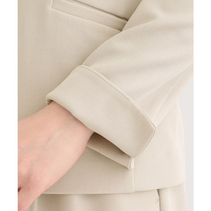 【セットアップ可/多機能/SS-3L】すっきりと好印象 カラーレスジャケット | SHOO・LA・RUE | 詳細画像18 