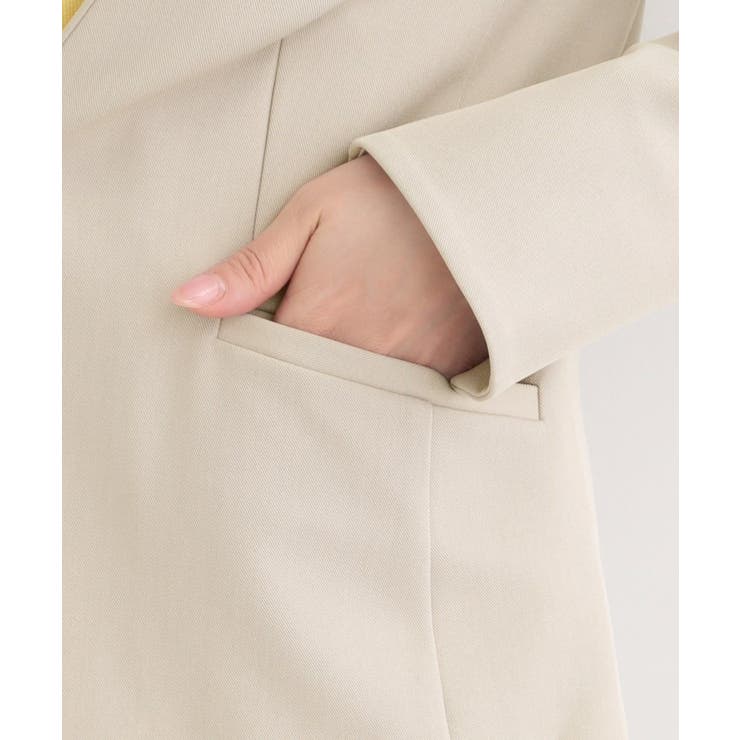 【セットアップ可/多機能/SS-3L】すっきりと好印象 カラーレスジャケット | SHOO・LA・RUE | 詳細画像19 