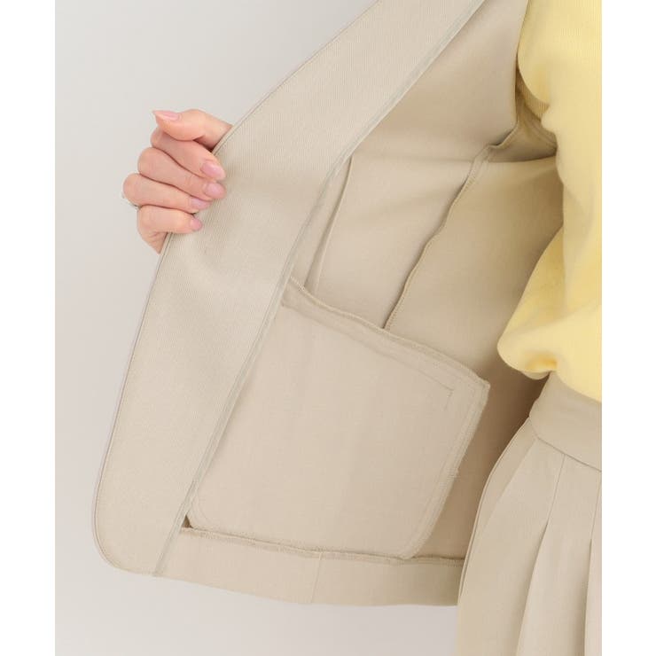 【セットアップ可/多機能/SS-3L】すっきりと好印象 カラーレスジャケット | SHOO・LA・RUE | 詳細画像21 