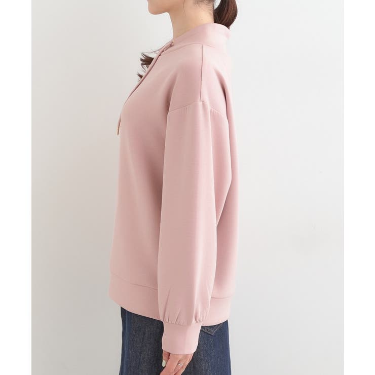 【S-LL】なめらかタッチ もちさら ニュアンス襟トップス | SHOO・LA・RUE | 詳細画像14 