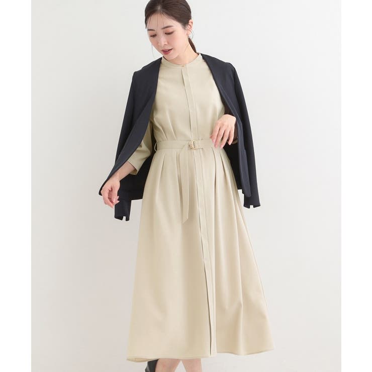 ベージュ(052) | 【多機能/S-LL】ウエストタックワンピース | SHOO・LA・RUE