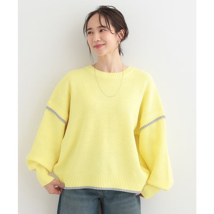 【前後2WAY】配色パイピングニット | SHOO・LA・RUE | 詳細画像8 