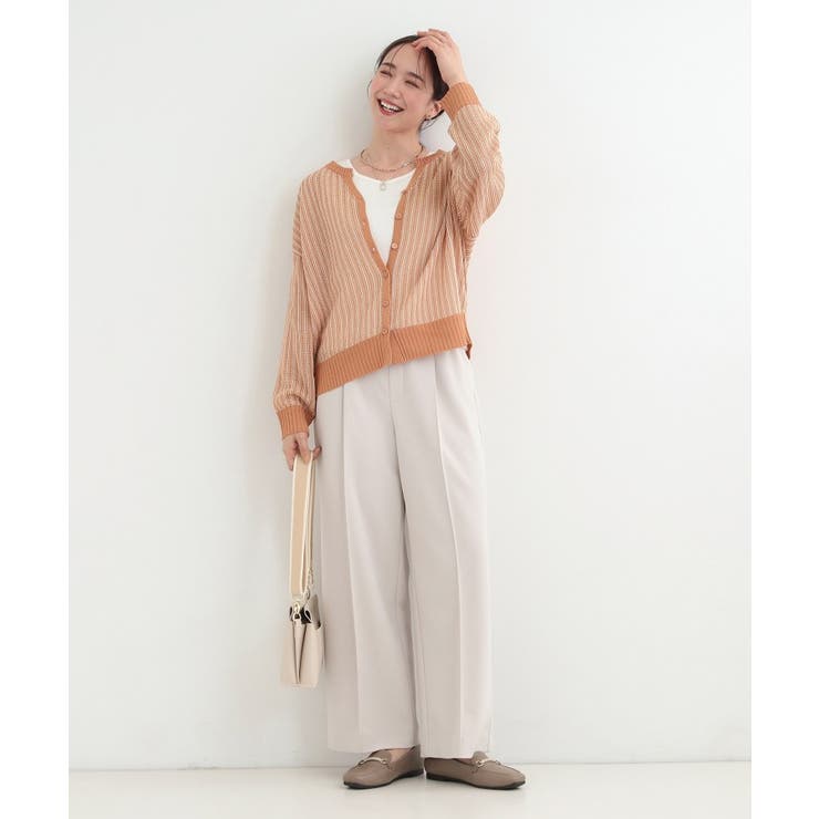 【洗濯機可/S-LL】キーネックでお顔周りすっきり ざっくり編みカーディガン | SHOO・LA・RUE | 詳細画像11 