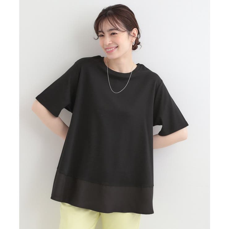 【ひんやり/UV/抗菌防臭】体型カバーも叶う 裾切り替えAライントップス | SHOO・LA・RUE | 詳細画像1 