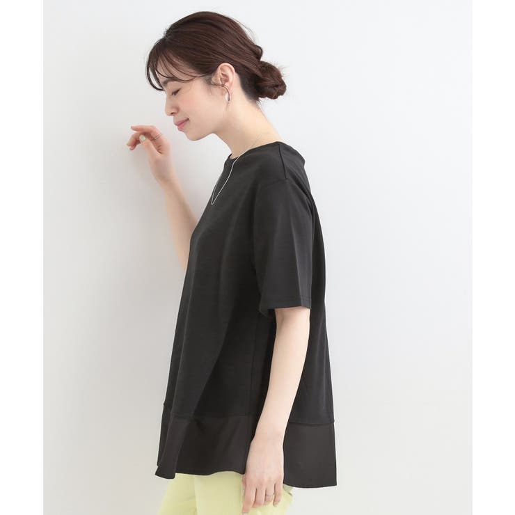【ひんやり/UV/抗菌防臭】体型カバーも叶う 裾切り替えAライントップス | SHOO・LA・RUE | 詳細画像2 
