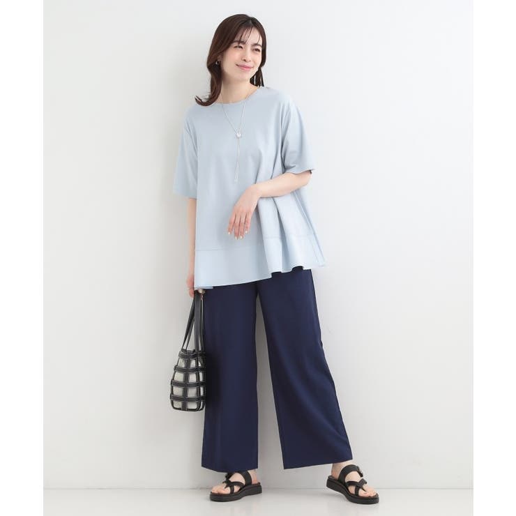 【ひんやり/UV/抗菌防臭】体型カバーも叶う 裾切り替えAライントップス | SHOO・LA・RUE | 詳細画像7 