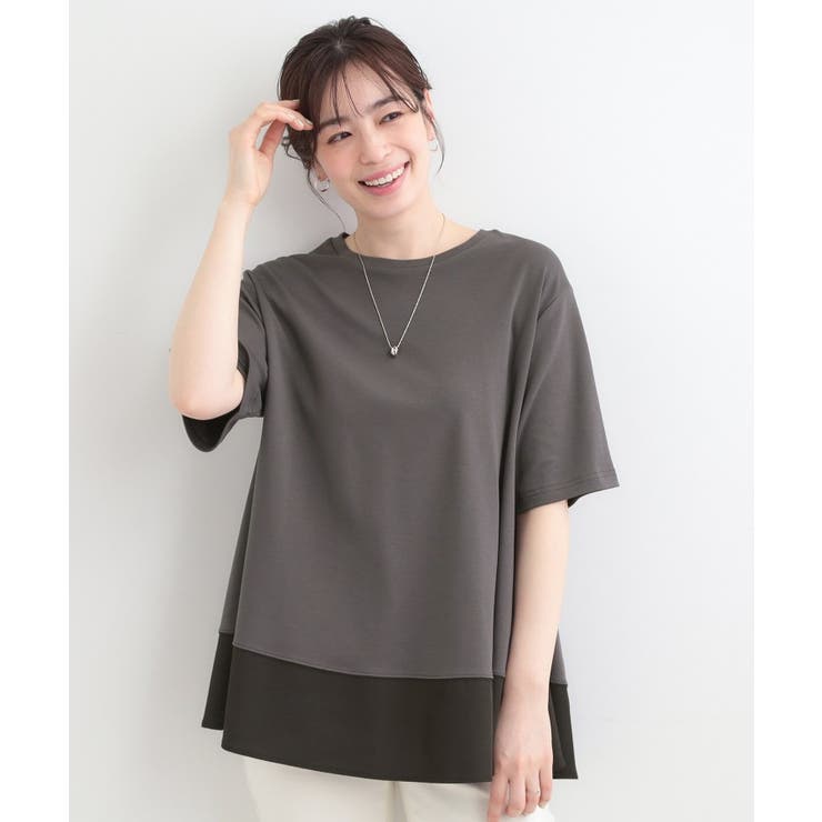 【ひんやり/UV/抗菌防臭】体型カバーも叶う 裾切り替えAライントップス | SHOO・LA・RUE | 詳細画像9 