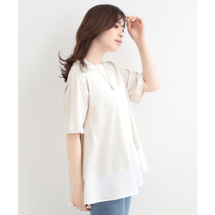 【ひんやり/UV/抗菌防臭】体型カバーも叶う 裾切り替えAライントップス | SHOO・LA・RUE | 詳細画像14 