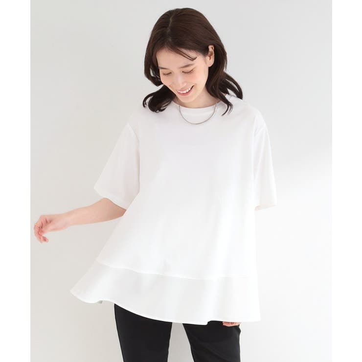 【ひんやり/UV/抗菌防臭】体型カバーも叶う 裾切り替えAライントップス | SHOO・LA・RUE | 詳細画像17 