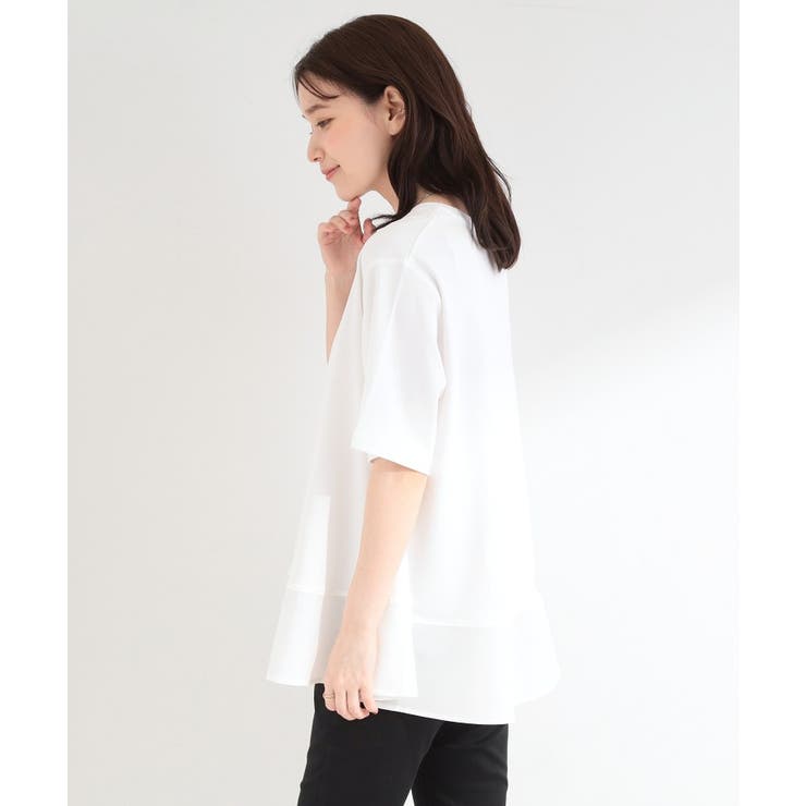 【ひんやり/UV/抗菌防臭】体型カバーも叶う 裾切り替えAライントップス | SHOO・LA・RUE | 詳細画像18 