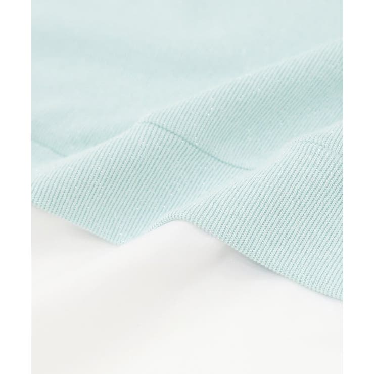 【洗濯機可/S-LL】1枚でサマ見え ラメニットソー レイヤード風トップス | SHOO・LA・RUE | 詳細画像4 