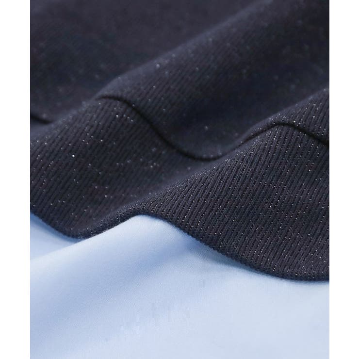 【洗濯機可/S-LL】1枚でサマ見え ラメニットソー レイヤード風トップス | SHOO・LA・RUE | 詳細画像8 