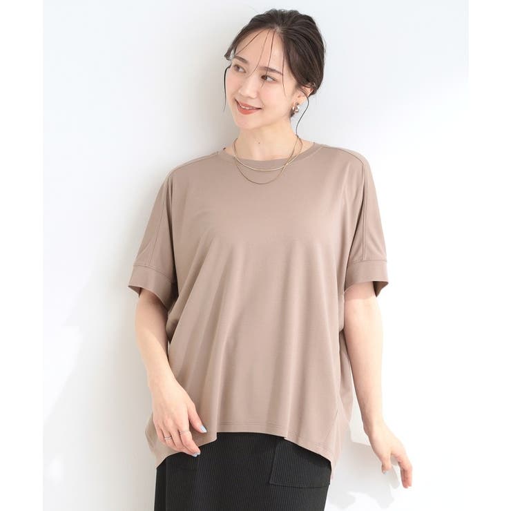 【ひんやり/UV/S-LL】後ろ姿も涼しげに ひやとろドルマンTシャツ | SHOO・LA・RUE | 詳細画像5 