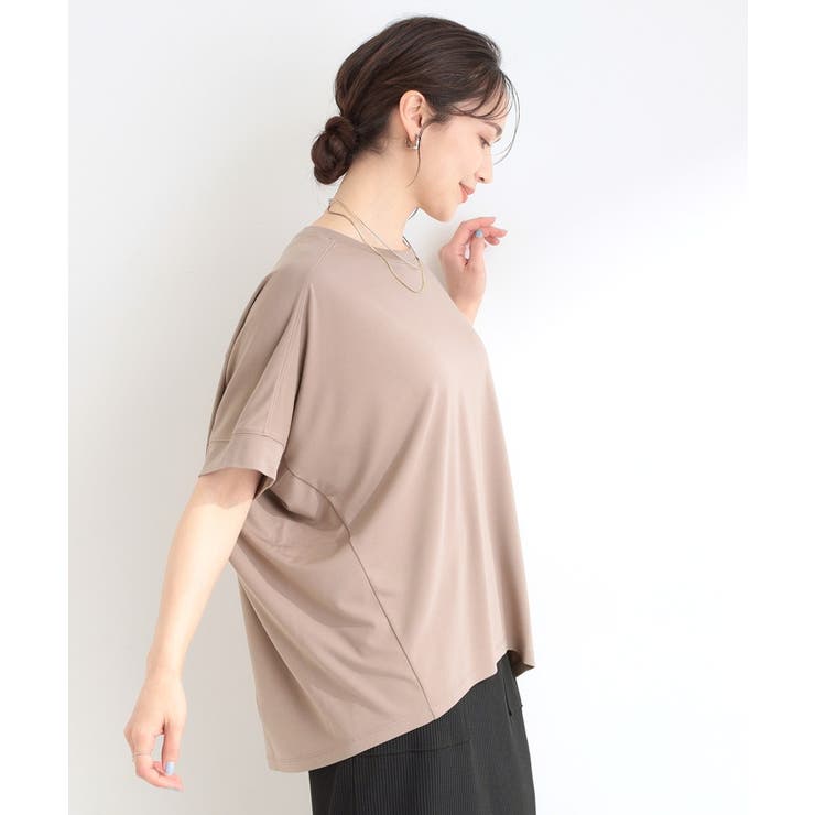 【ひんやり/UV/S-LL】後ろ姿も涼しげに ひやとろドルマンTシャツ | SHOO・LA・RUE | 詳細画像6 