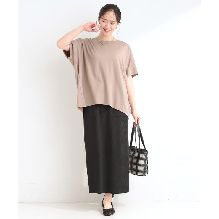 【ひんやり/UV/S-LL】後ろ姿も涼しげに ひやとろドルマンTシャツ | SHOO・LA・RUE | 詳細画像7 