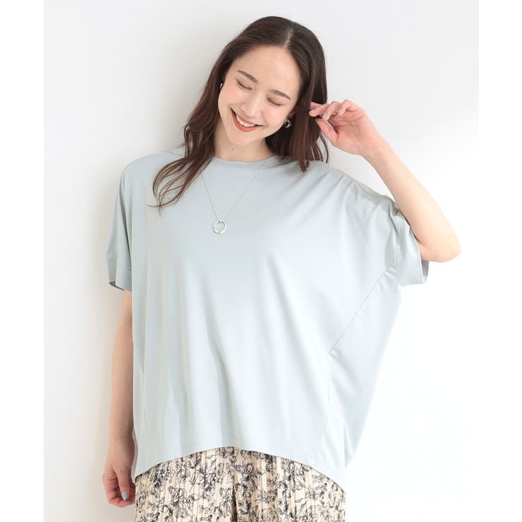 【ひんやり/UV/S-LL】後ろ姿も涼しげに ひやとろドルマンTシャツ | SHOO・LA・RUE | 詳細画像9 