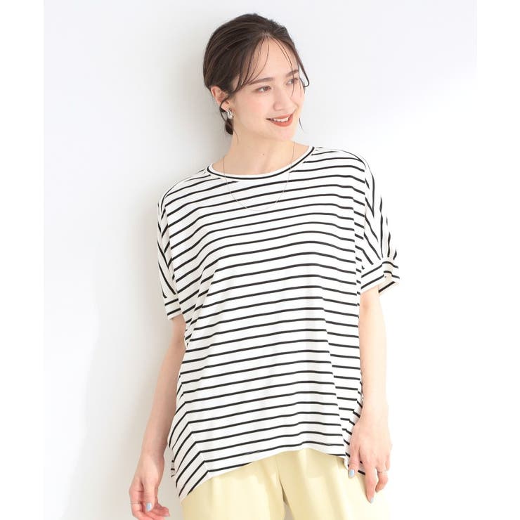【ひんやり/UV/S-LL】後ろ姿も涼しげに ひやとろドルマンTシャツ | SHOO・LA・RUE | 詳細画像13 