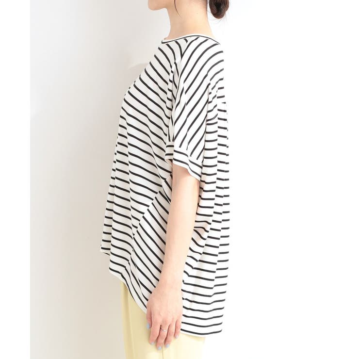 【ひんやり/UV/S-LL】後ろ姿も涼しげに ひやとろドルマンTシャツ | SHOO・LA・RUE | 詳細画像18 