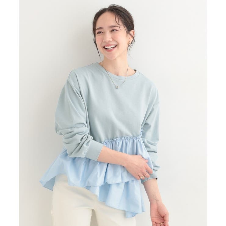 【洗濯機可】ほんのり甘い アシンメトリーフリルの上品トップス | SHOO・LA・RUE | 詳細画像9 