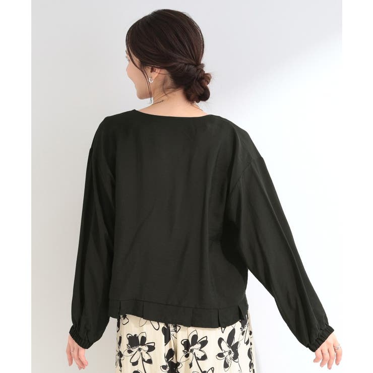 【洗濯機可/UV/S-LL】程よい透け感 襟元タック シアーブルゾン | SHOO・LA・RUE | 詳細画像6 