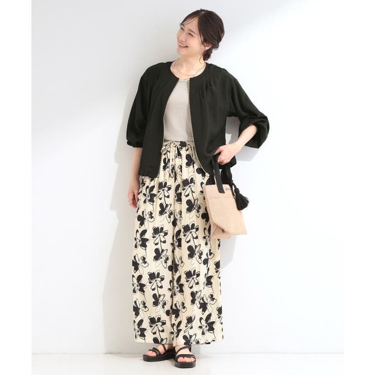 【洗濯機可/UV/S-LL】程よい透け感 襟元タック シアーブルゾン | SHOO・LA・RUE | 詳細画像7 